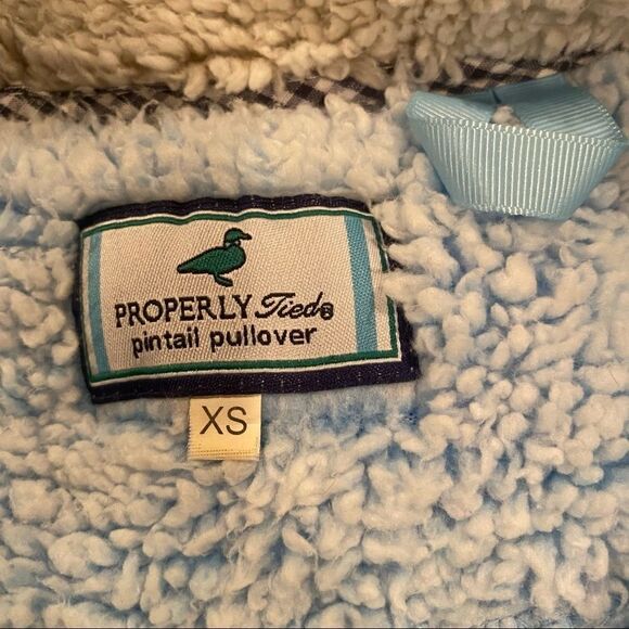 Properly Tiede Pintail Sherpa Pullover Baby Blue Size X Small - Picture 5 of 10